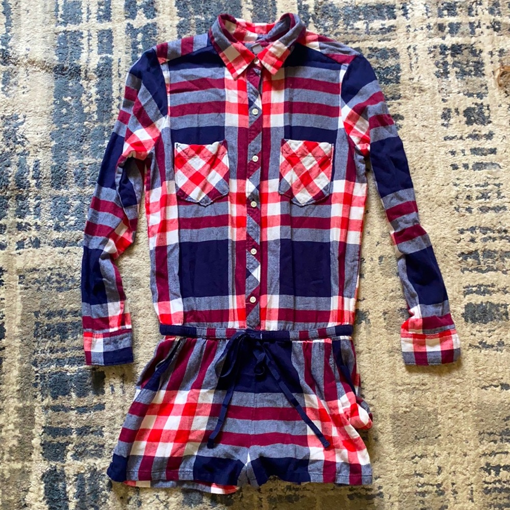 NWOT Aerie Plaid Pajama Romper